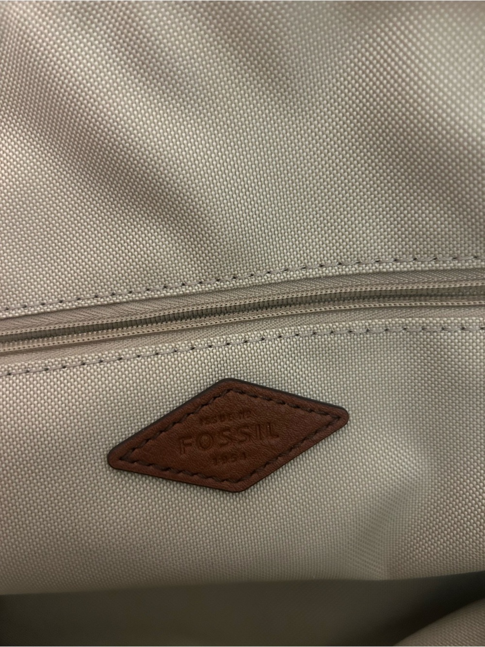 Fossil Blush Pink Satchel with Brown Handles - Picture 7 of 15